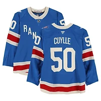 Maillot bleu n° 50 des Rangers de New York, porté par Will Cuylle lors de plusieurs matchs entre le 10 décembre 2025 et le 8 janvier 2026.
