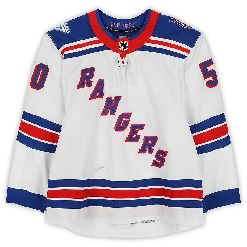 Maillot blanc n° 50 porté par Will Cuylle des Rangers de New York lors de la saison 2025-2026 de la LNH (série 2)