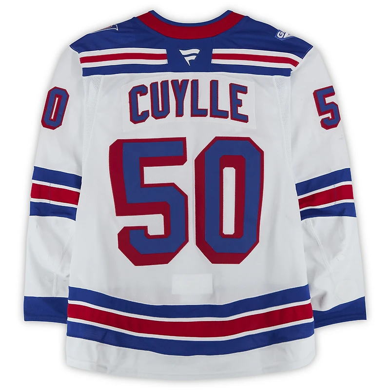 Will Cuylle New York Rangers Game-Used #50 White Set 3 Jersey from the 2025-26 NHL Season