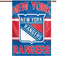 Bannière verticale simple face WinCraft New York Rangers, logo principal 28" x 40".