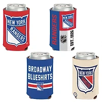 WinCraft New York Rangers, paquet de 4, 12 oz. Ensemble refroidisseur de canettes