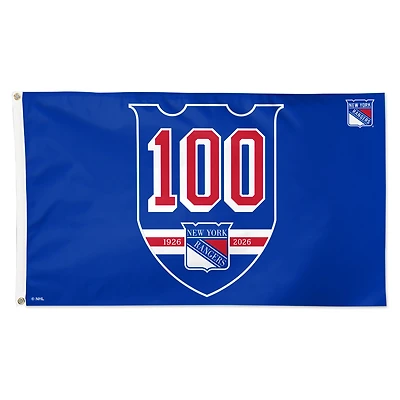 WinCraft New York Rangers Centennial 3' x 5' Single-Sided Deluxe Flag