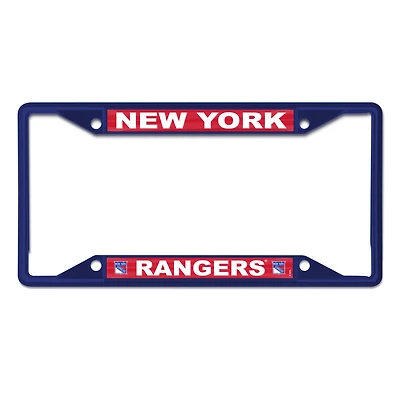 Cadre de plaque d'immatriculation en métal WinCraft New York Rangers