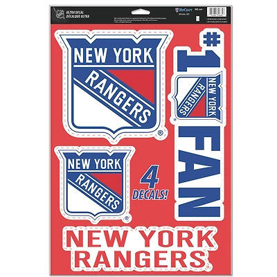 WinCraft New York Rangers Primary 11'' x 17'' Multi-Use Decal Sheet