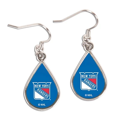 WinCraft New York Rangers Boucles d'oreilles pendantes en forme de larme