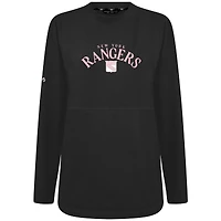 Sweat-shirt à col roulé arqué Beaudry pour la fête des mères Rangers de New York femmes Levelwear, noir
