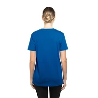 T-shirt à imprimé floral New Era bleu York Rangers pour femme
