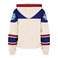 Women's '47 Cream New York Rangers 2026 NHL Winter Classic Cropped Superior Lacer Hoodie