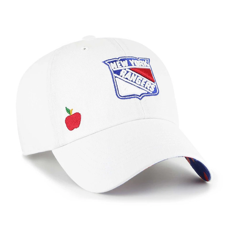 Casquette ajustable '47 White New York Rangers Confetti Clean Up pour femmes