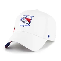 Casquette ajustable '47 White New York Rangers Confetti Clean Up pour femmes