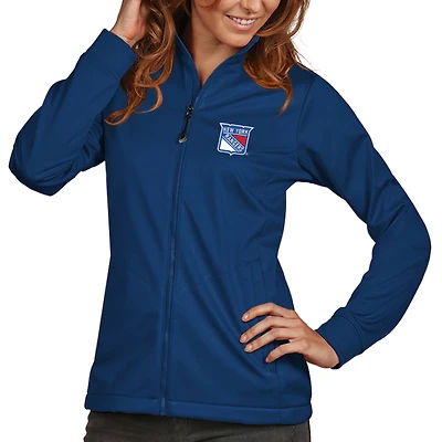 Veste de golf Antigua Royal New York Rangers pour femme, fermeture éclair intégrale