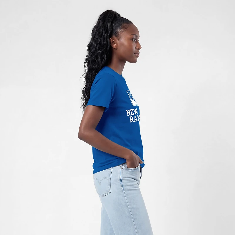 Women's Champion  Blue New York Rangers Wordmark Lockup T-Shirt