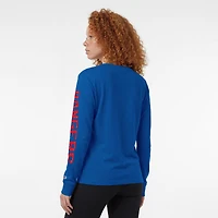 Women's Champion  Royal New York Rangers 2-Hit Long Sleeve T-Shirt