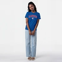 Women's Champion  Royal New York Rangers Arch Mascot Logo T-Shirt