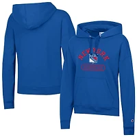 Women's Champion  Royal New York Rangers Arched Pill Box Hoodie