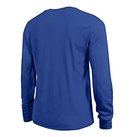 Women's Champion  Royal New York Rangers Wordmark Lockup Long Sleeve T-Shirt
