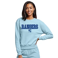 SweaTop à capuche bleu clair ton sur des Rangers de New York pour femme Concepts Sport