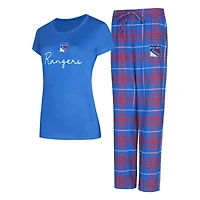 Women's Concepts Sport New York Rangers Vector Top & Pants Sleep Set