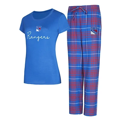 Women's Concepts Sport New York Rangers Vector Top & Pants Sleep Set