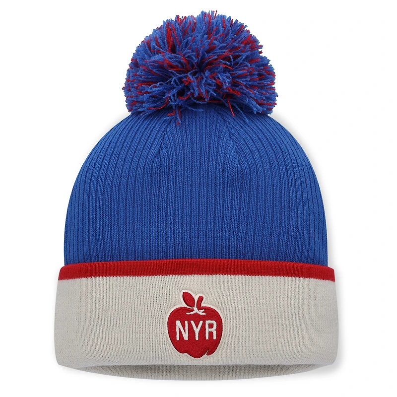 Women's Fanatics Blue/Red New York Rangers 2026 NHL Winter Classic Cuffed Pom Knit Hat