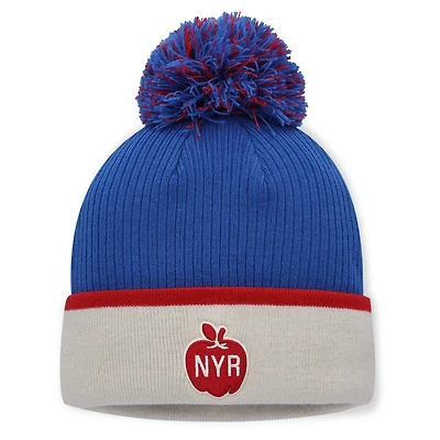 Women's Fanatics Blue/Red New York Rangers 2026 NHL Winter Classic Cuffed Pom Knit Hat