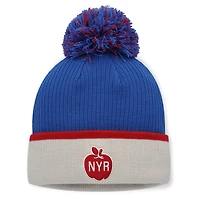 Bonnet à pompon et revers bleu/rouge New York Rangers 2026 NHL Winter Classic pour femme (Fanatics)