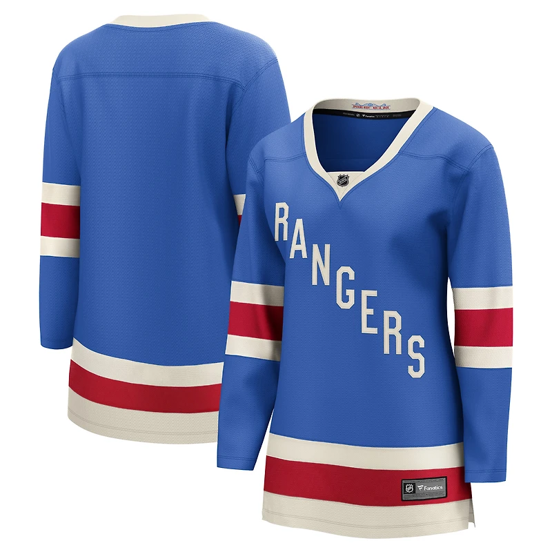 Maillot bleu fanatiques pour femmes des Rangers de New York Centennial Breakaway