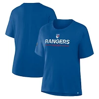 T-shirt bleu fanatiques du centenaire des Rangers de New York pour femmes