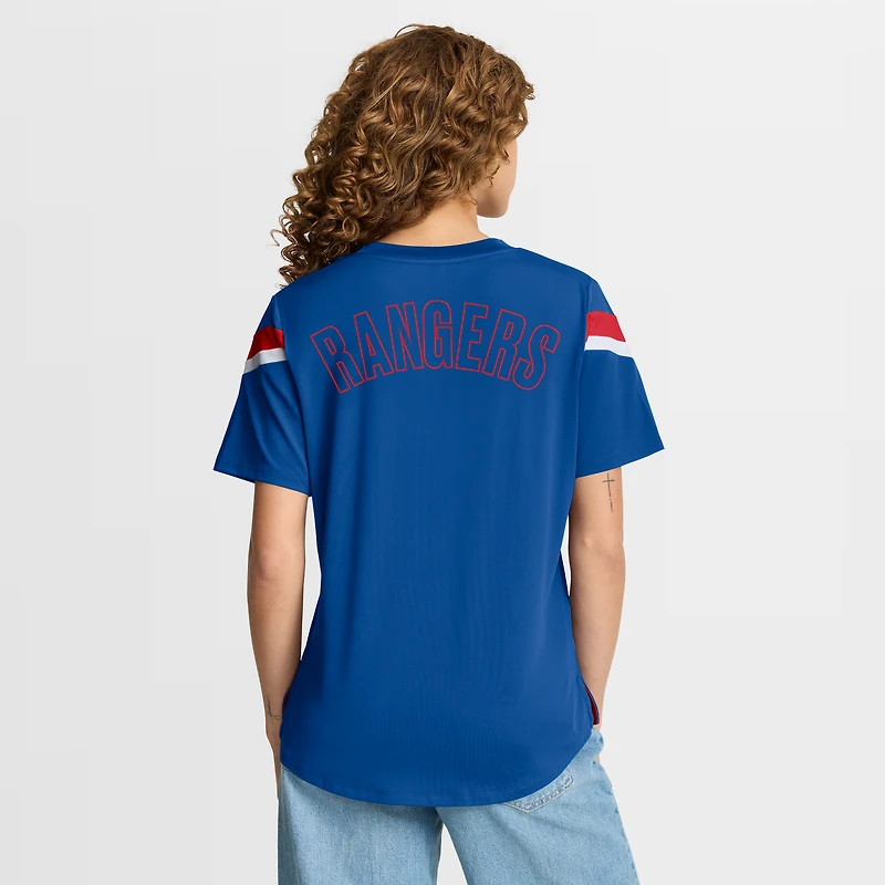T-shirt Athena Offside bleu pour femme des New York Rangers