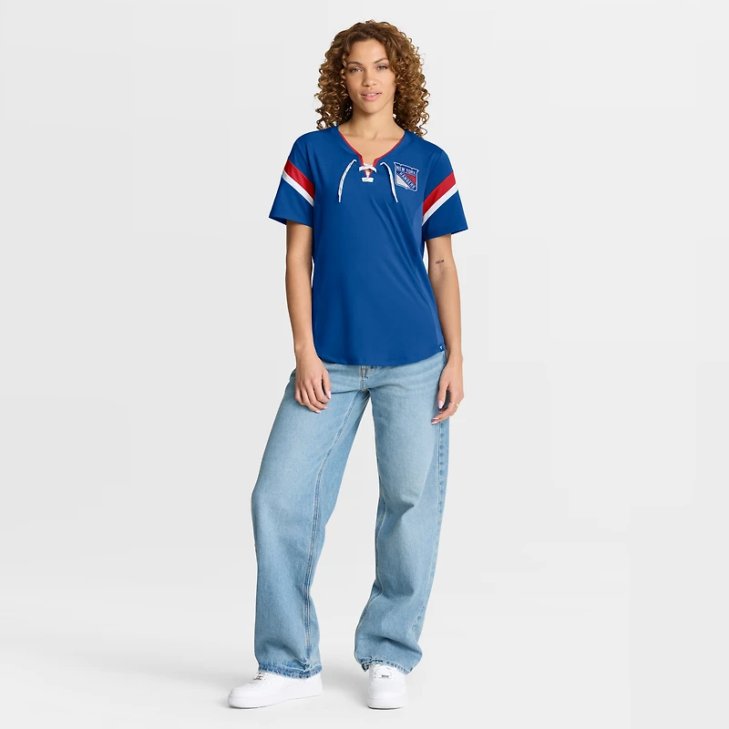 T-shirt Athena Offside bleu pour femme des New York Rangers
