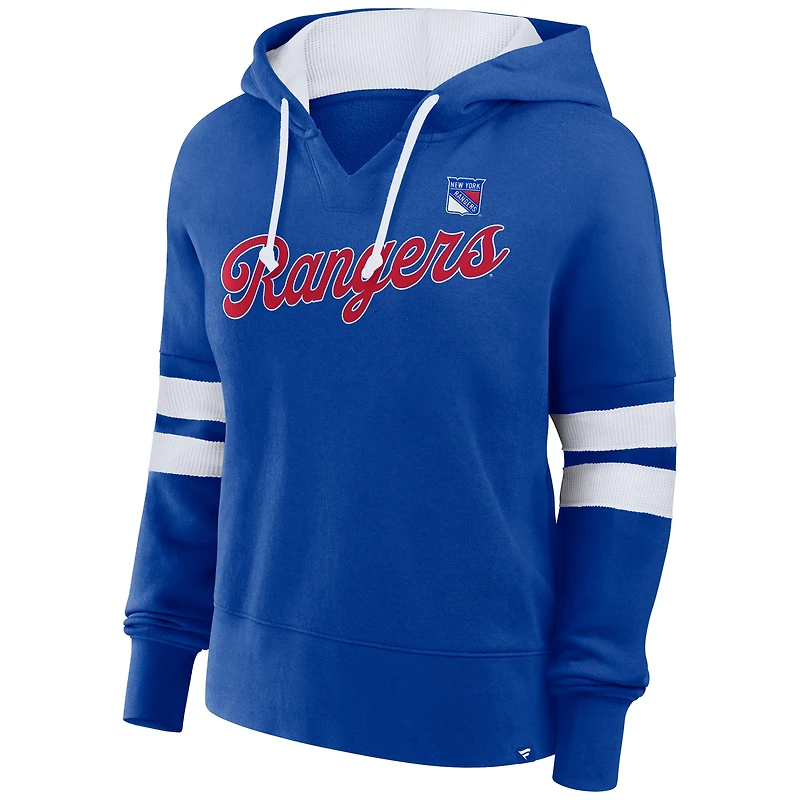 Sweat à capuche surdimensionné bleu fanatiques des Rangers de New York pour femme