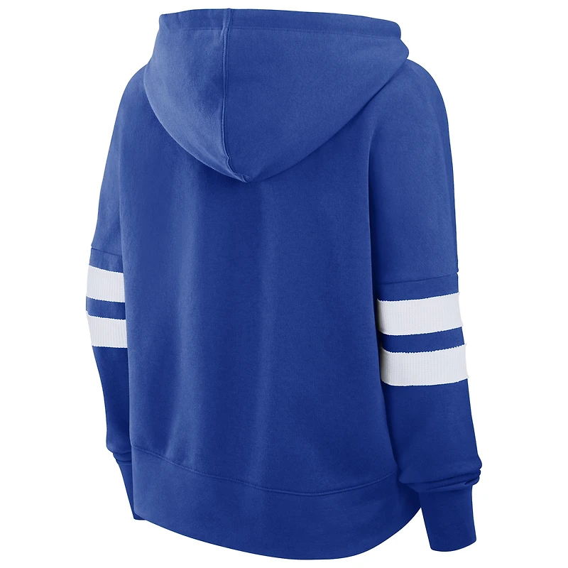 Women's Fanatics Blue New York Rangers Oversized Seize Pullover Hoodie