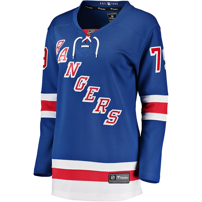 Women's Fanatics K'Andre Miller Blue New York Rangers Home Breakaway Jersey