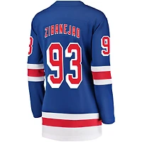 Maillot de joueuse Fanatics Mika Zibanejad bleu New York Rangers Breakaway pour femmes