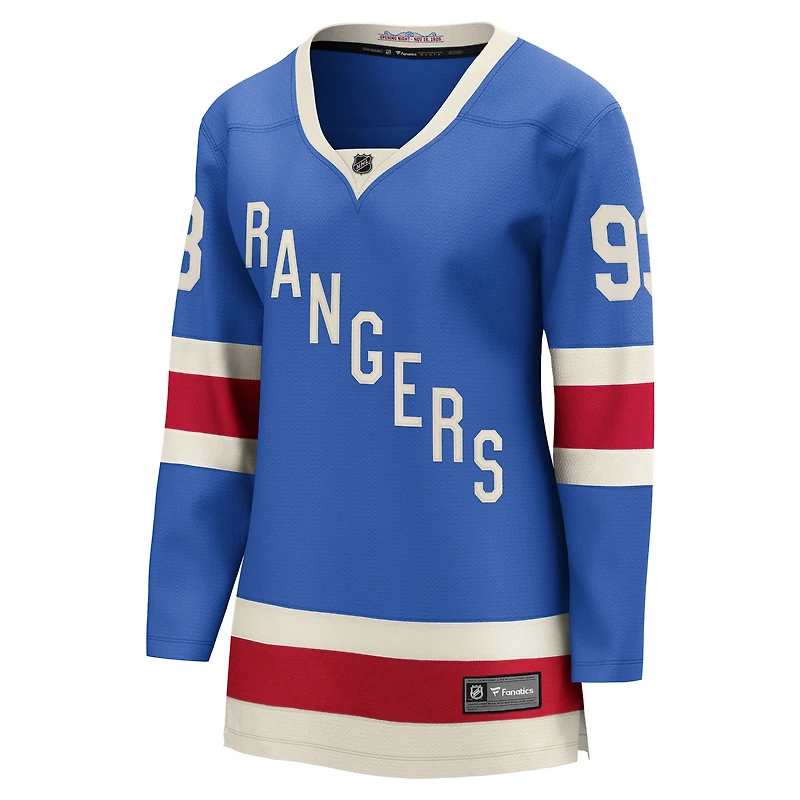 Women's Fanatics Mika Zibanejad Blue New York Rangers Centennial Breakaway Jersey