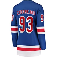 Women's Fanatics Mika Zibanejad Blue New York Rangers Home Breakaway Jersey