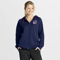 Sweat à capuche zippé entièrement Authentic Pro Rink pour femme Fanatics Navy New York Rangers