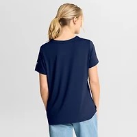 T-shirt technique authentique Pro Rink des Rangers de New York pour femme, bleu marine