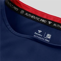 T-shirt technique authentique Pro Rink des Rangers de New York pour femme, bleu marine