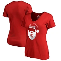 Women's Fanatics Red New York Rangers Jolly Plus V-Neck T-Shirt