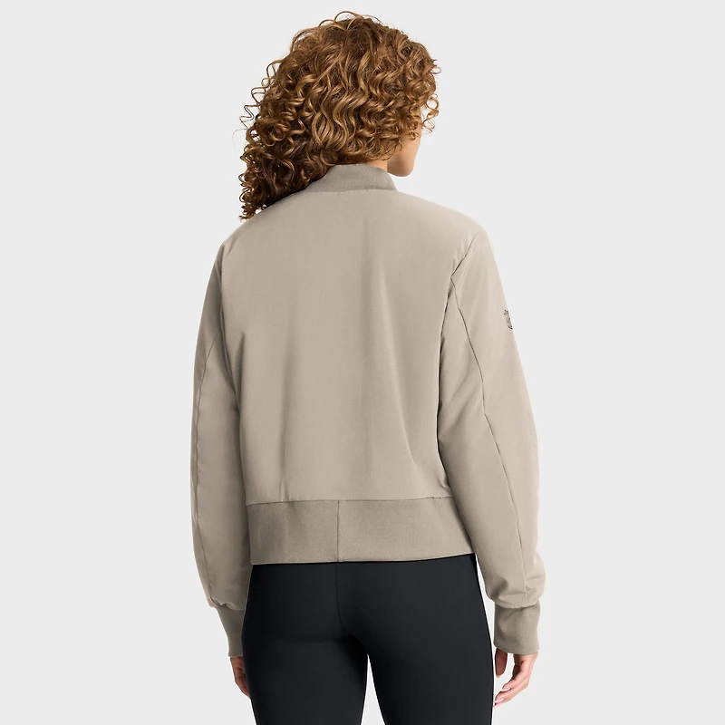 Women's Fanatics Tan New York Rangers Authentic Pro Road Full-Zip Bomber Jacket