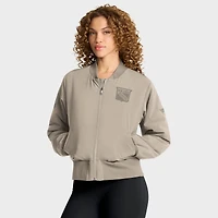 Women's Fanatics Tan New York Rangers Authentic Pro Road Full-Zip Bomber Jacket