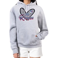 Women's G-III 4Her by Carl Banks Blue New York Rangers Animal Print Heart Fleece Pullover Hoodie