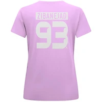 T-shirt pour femme Levelwear Mika Zibanejad Lavender New York Rangers Hockey Fights Cancer Anthem Name & Number