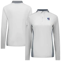Haut à glissière quart de tour Moxie Insignia Core pour femme des Rangers New York, blanc, Levelwear