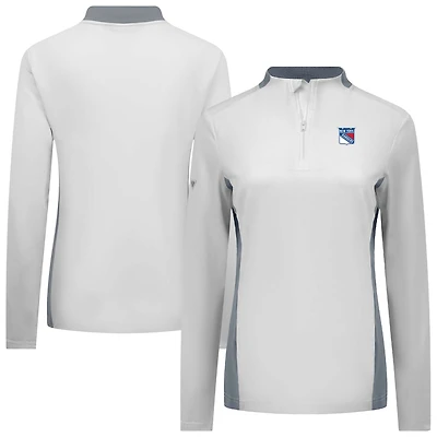 Haut à glissière quart de tour Moxie Insignia Core pour femme des Rangers New York, blanc, Levelwear