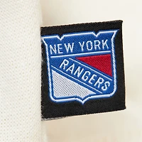 Women's Mitchell & Ness  Cream New York Rangers Logo 3.0 Pullover Sweatshirt