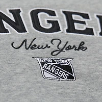 V100492 Chandail léger à col rond pour femme avec logo NHL Mitchell & Ness SP25 de Rangrs SWTLADCRW FC10147-NYAGYHT #1