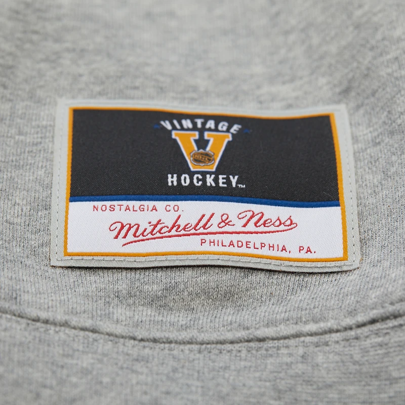 V100492 Chandail léger à col rond pour femme avec logo NHL Mitchell & Ness SP25 de Rangrs SWTLADCRW FC10147-NYAGYHT #1