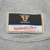 V100492 Chandail léger à col rond pour femme avec logo NHL Mitchell & Ness SP25 de Rangrs SWTLADCRW FC10147-NYAGYHT #1